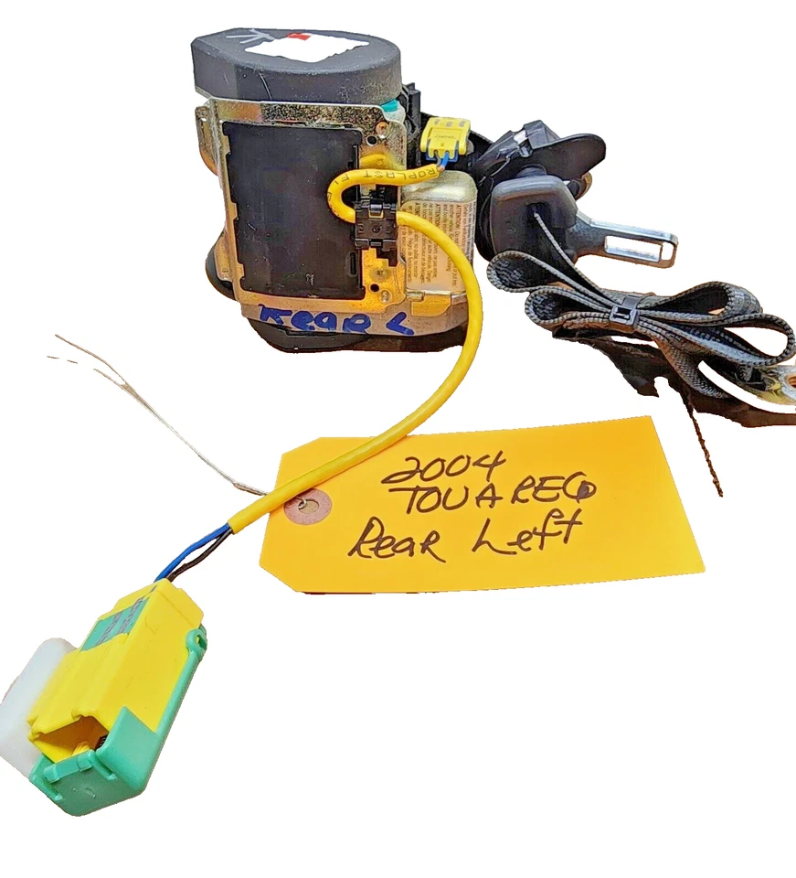 Cinturón de seguridad trasero izquierdo Volkswagen Touareg 2004-2010 segunda fila lado del conductor OEM Foto 1 de 4