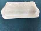 Vintage westmoreland milk glass with grapes butter dish from 1962 