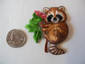 2 RACCOON Iron-On Appliques - NEW 2.5"x 2.25" - Picture 1 of 1