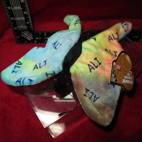 Muhammad Ali Tie Dye Butterfly Plush Beanbag Toy Feb 1999 Salvino's Bammers EC Cover