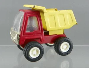 Vintage 1970s Buddy L Mini Pressed Steel 3" Yellow & Red Construction Dump Truck - Picture 1 of 7