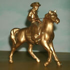 6" Tall Cowboy on Horse Plastic Figure Decoration Equine Animal Hong Kong Toy