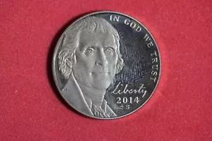 ESTATE FIND 2014 - S PROOF JEFFERSON NICKEL!! #K52584 - Picture 1 of 2