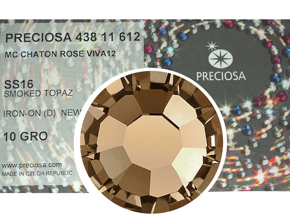 Hotfix 1440 PRECIOSA Genuine Czech Crystals 20ss Rose AB Viva Iron-on Ss20 5mm