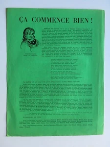 Tract surréaliste Lettriste ça commence bien Familiers grand Truc Debord Breton - Picture 1 of 2