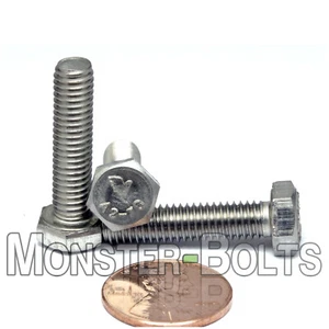 M6-1.0 x 25mm - Qty 10 - DIN 933 Hex Cap Bolt / Screw - Stainless Steel A2-70 - Picture 1 of 3