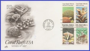 Arrecifes de coral EE. UU. #1827-30 U/A ARTCRAFT FDC BL4 - Imagen 1 de 1