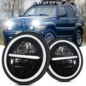 Newest 7-inch H6024 LED Headlights for Jeep Wrangler JK Unlimited JKU 2007-2018 - Picture 1 of 14