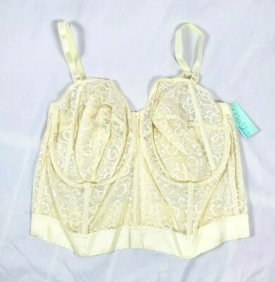 Goddess Ivory Floral Lace Underwire Bustier - GD0689, Size 48FF                  - Image 1 of 2