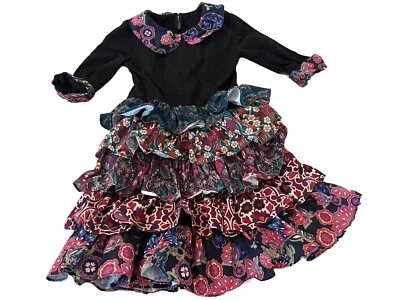 Nuevo Con Etiquetas Vestido Persnickety World Market Volantes Niñas Talla 12 Años Floral Foto 1 de 4