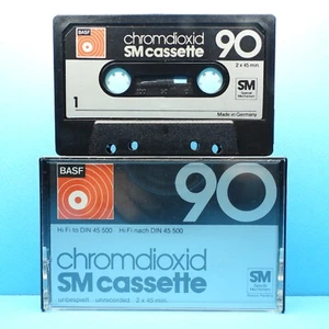 🍒 1x BASF chromdioxid 90 * IEC II Type 2 * Cassette Kassette кассета * 1974 - Picture 1 of 3