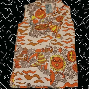 Vintage Stockton canotta camicia donna retrò mod estate autunno vibrazioni moda unica - Foto 1 di 5