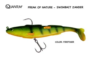 FREAK OF NATURE SWIMBAIT ZANDER 60 GR FIRETIGER 18 CM QUANTUM SPINNING LUCCIO - Foto 1 di 1