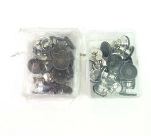 Womens Girls Pants Jeans Replacement Metal Snap Buttons 2 Boxes - Picture 1 of 3
