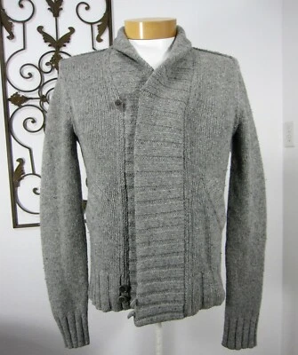CLUB MONACO LONG SLEEVE CARDIGAN SWEATER SIZE XS FULL ZIP SHAWL NECK GRAY 086  - Image 1 of 4