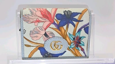 Cartera para mujer GUCCI Flora Japón edición limitada lona azul multi 577350 Foto 1 de 4