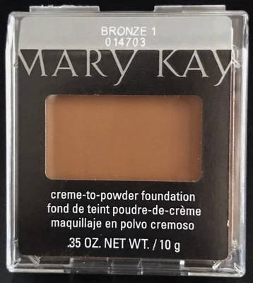 New In Package Mary Kay Creme to Powder Foundation Bronze 1 Full Size Fast Ship - Image 1 of 2
