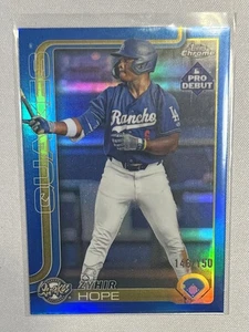 2025 Zyhir Hope Blue Chrome Refractor Topps Pro Debut Baseball [146/150] #PDC-139 - Bild 1 von 2