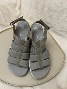 Cloudsteppers by Clarks Slingback Sandals Womens 9.5M Tan Arla Shaylie Slip-On - Picture 1 of 7
