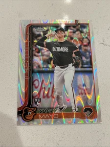 Coby Mayo 2025 Topps Chrome #120 Raywave RC Rookie Orioles - Foto 1 di 2