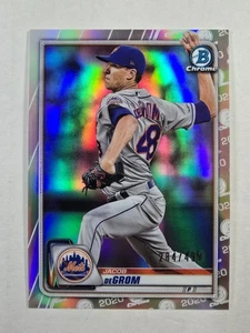 JACOB DEGROM 2020 Bowman Chrome #/499 Refractor Mets - Picture 1 of 3