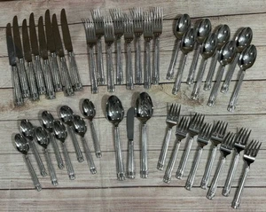Ralph Lauren Wainwright Herringbone Flatware Set 43 Pc Service For 8 + Serving - Picture 1 of 16