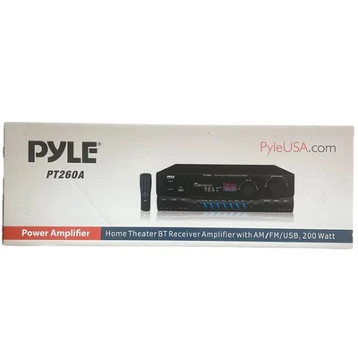 Pyle PT260A 200 Watts Digital AM/FM usb Stereo Receiver Black new ships in ob - Image 1 of 2