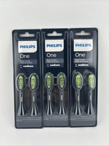 (3) Philips One By Sonicare Testine Nero Confezione da 2 (6 ricambi testine totali) - Foto 1 di 3