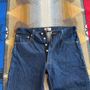 Jeans Vintage Levi’s 501xx Bottone Fly Denim Blu Taglia 34x34 Dritto - Foto 1 di 11