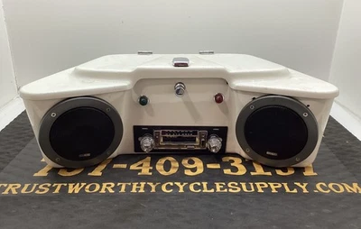 VINTAGE HARLEY SHOVELHEAD BATWING FAIRING CASSETTE AM FM RADIO CADDY - Image 1 of 4