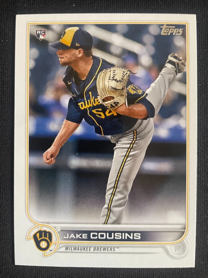 Jake COUSINS RC 2022 Topps Series One Rookie #20 Milwaukee Brewers - Image 1 of 2