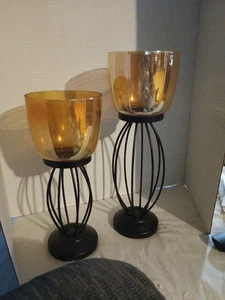 Vintage Candle Holder With Shades Made In India - Picture 1 of 4