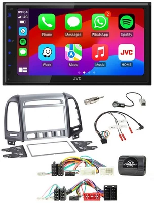 JVC Bluetooth USB Lenkrad 2DIN DAB Autoradio für Hyundai SantaFe 2010-2012 4 Sch - Bild 1 von 4