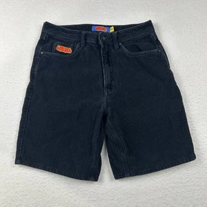 Empyre Relax Shorts Men’s 30x9 Black Corduroy Loose Fit Skater Baggy Y2K Grunge - Picture 1 of 8