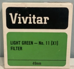 49mm Vivitar Light Green- No.11 (X1) Filter NEW - Picture 1 of 3