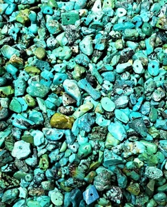Dividers Blue natural turquoise small chips beads lot of about 50 pcs 60 carats - Picture 1 of 3