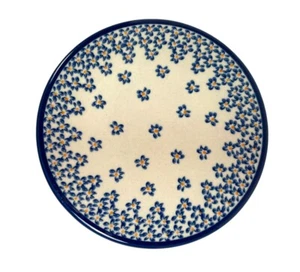Wiza Polish Pottery Boleslawiec Trivet Blue Flowers - Picture 1 of 4
