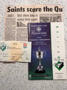 Rugby Union Programm - Pilkington Cup Finale - Northampton v Harlequins 4.5.1991 - Bild 1 von 1