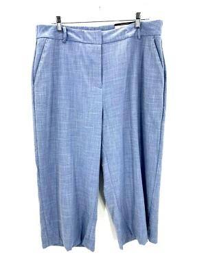 Pantalones Worthington para mujer 14W recortados azules pierna ancha cintura alta playeros Foto 1 de 4