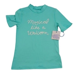 More Than Magic Rash Guard Aqua Blau Einhorn Kurzarm Jugend Mädchen Größe M - Bild 1 von 4