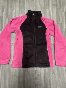 Columbia Youth 14-16 Full Zip Jacket Embroidered Logo Pink/ Black - Picture 1 of 7