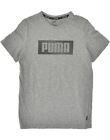 PUMA Boys Graphic T-Shirt Top 15-16 Years XL  Grey Cotton ZM02