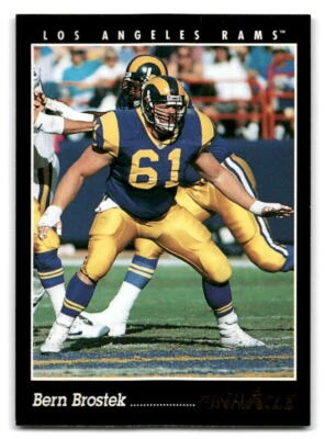 Bern Brostek 1993 Pinnacle #42 Los Angeles Rams FOOTBALL - Image 1 of 2
