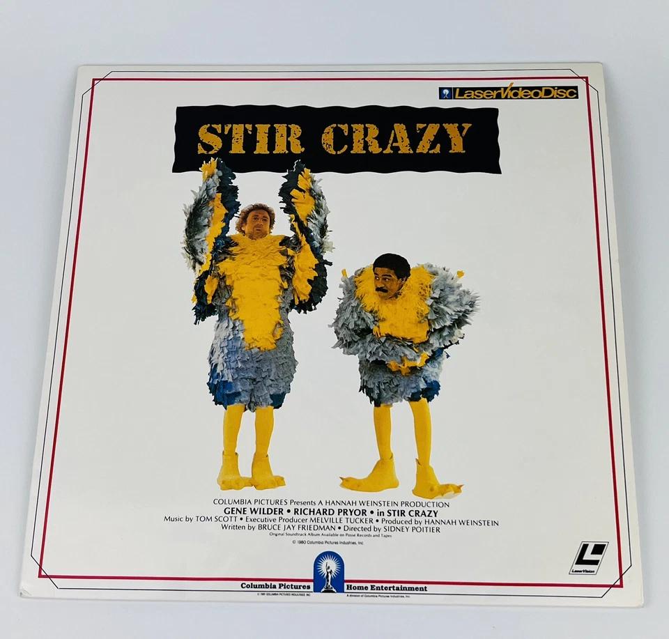 STIR CRAZY Laserdisc RICHARD PRYOR & GENE WILDER Movie Near Mint Condition RARE Foto 1 de 4