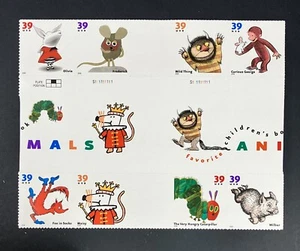 US stamps SC#'s 3987-3994 set of position pieces from uncut press sheet MNH - Picture 1 of 4
