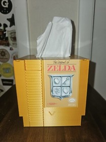 Gold Color NES Cartridge Nintendo Themed Tissue Box Holder - The Legend of Zelda