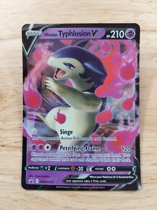 Tarjeta de Pokémon rara Hisuian Typhlosion V SWSH237 casi nueva promoción - Imagen 1 de 2