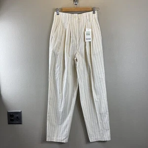 Together Womens High Waisted Pants Beige Striped Size 10M NWT - Picture 1 of 4
