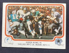 Cowboys v Dolphins 1979 Fleer Team Action #62 Super Bowl VI