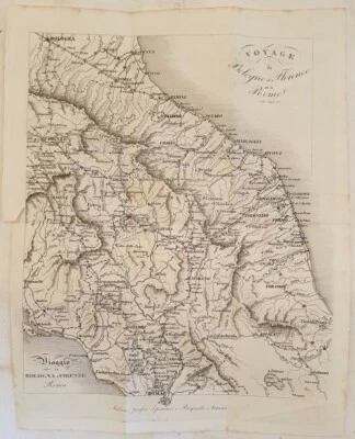 MAPPE ARTARIA EPIMACO VIAGGIO DA BOLOGNA A FIRENZE ABRUZZO UMBRIA TOSCANA  - Immagine 1 di 2